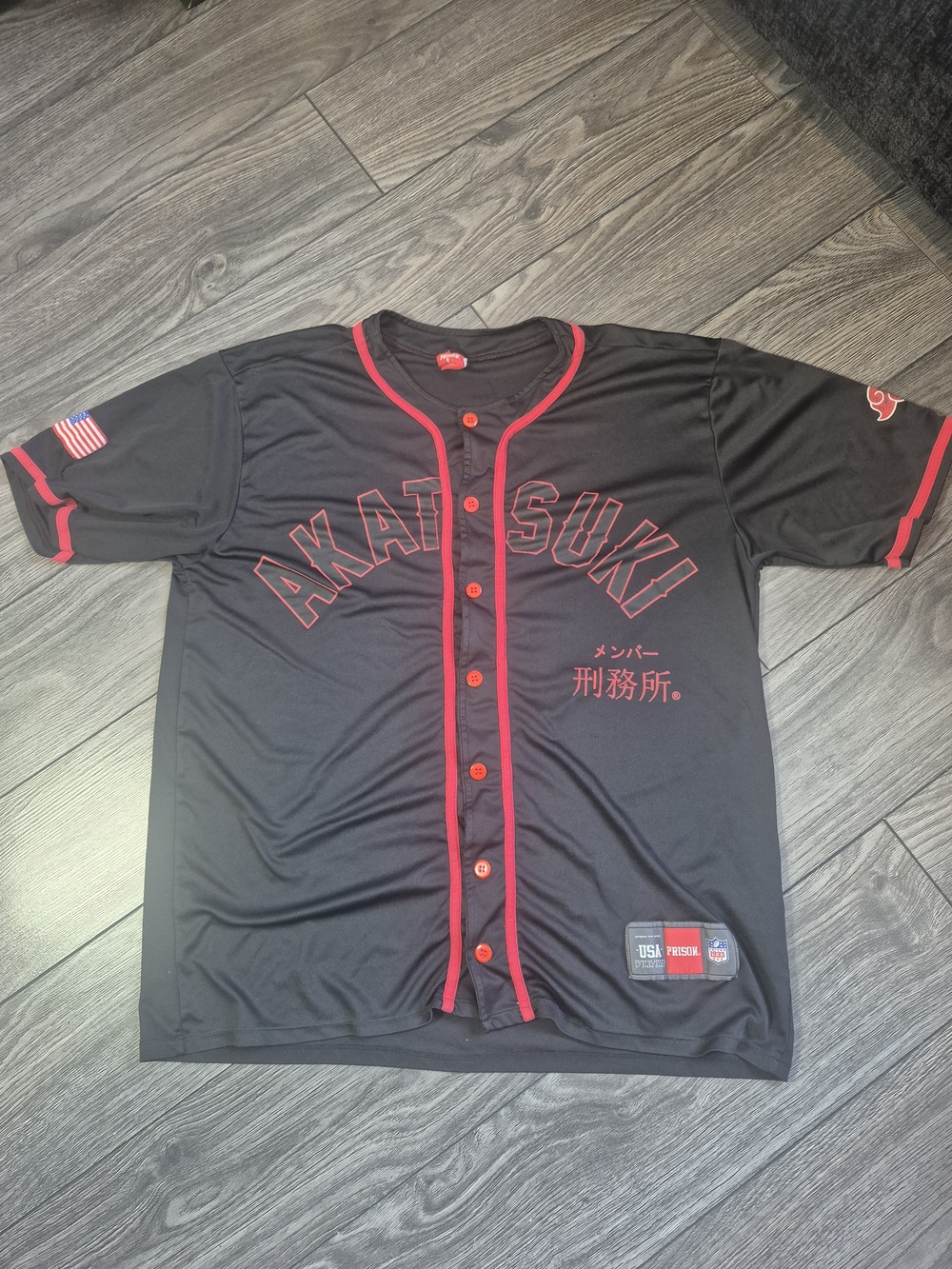 Naruto Akatsuki Baseball Jersey - Prison Collab!